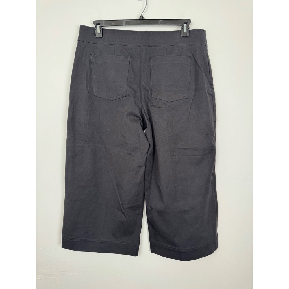 NEW Spanx On-the-Go Cropped Wide Leg Pants Black 1X Petite 20477Q - Picture 7 of 12